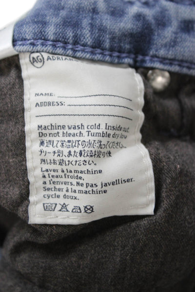 Adriano Goldschmied Women Ankle Skinny Jeans Gray Low Rise Size 26