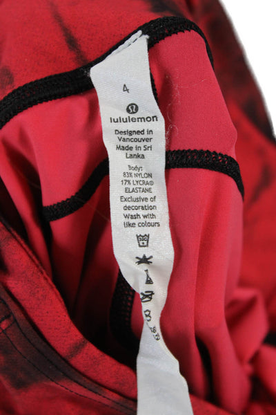 Lululemon Womens Red Ankle Leggings Size 4