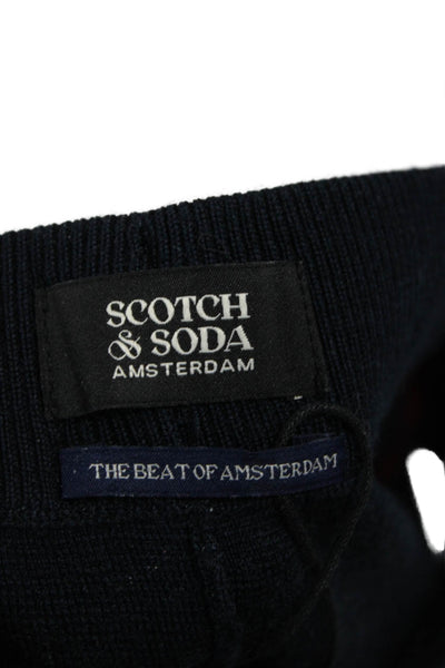 Scotch & Soda Women Sweatpants Black Wool Blend Drawstring Designer Size XS