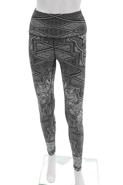 Lululemon Women Black Aztec Floral Ankle Jeggings Size 4