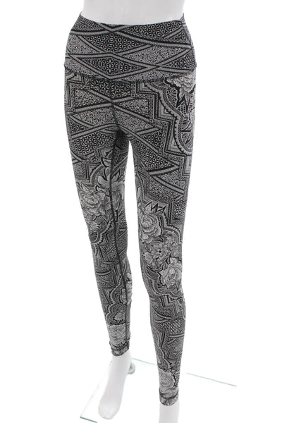 Lululemon Women Black Aztec Floral Ankle Jeggings Size 4