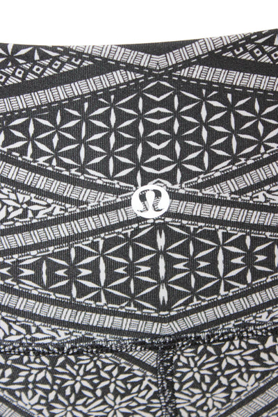 Lululemon Women Black Aztec Floral Ankle Jeggings Size 4