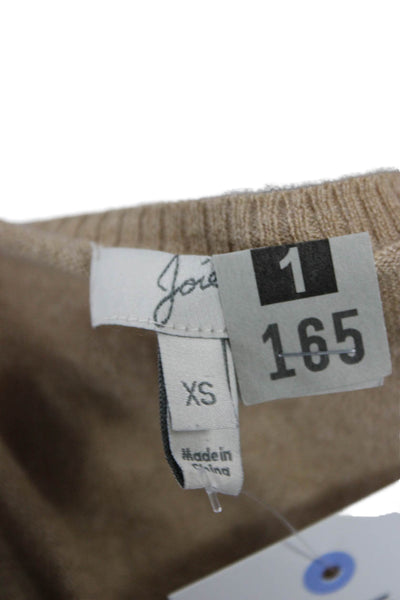 Joie Women Pullover Sweater Beige Round Neck 3/4 Sleeve Wool Cashmere Size XS