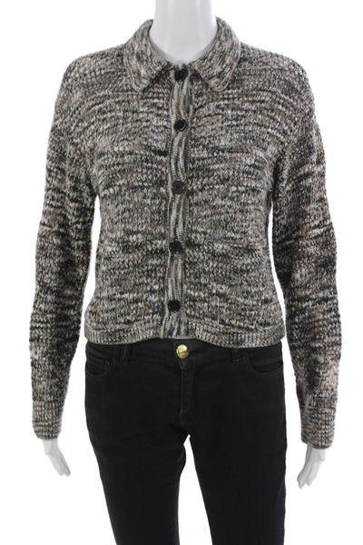 Monrow Women Cardigan Black Button Long Sleeve Size XS