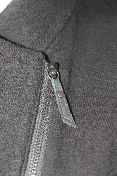 Eileen Fisher Womens Vest Black High Neck Sleeveless Zip Closure Size M