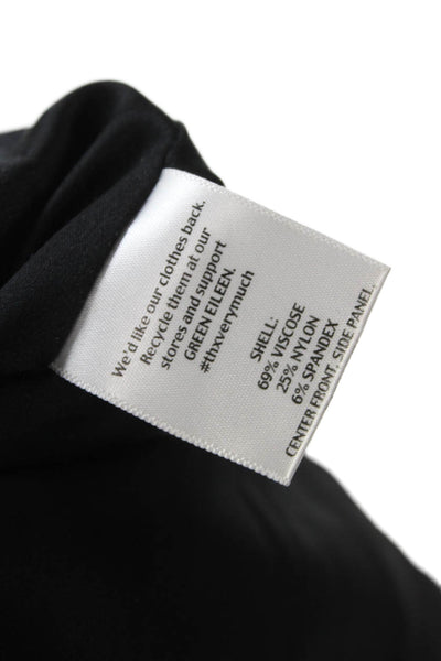 Eileen Fisher Womens Vest Black High Neck Sleeveless Zip Closure Size M