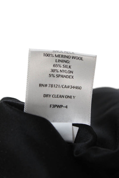 Eileen Fisher Womens Vest Black High Neck Sleeveless Zip Closure Size M