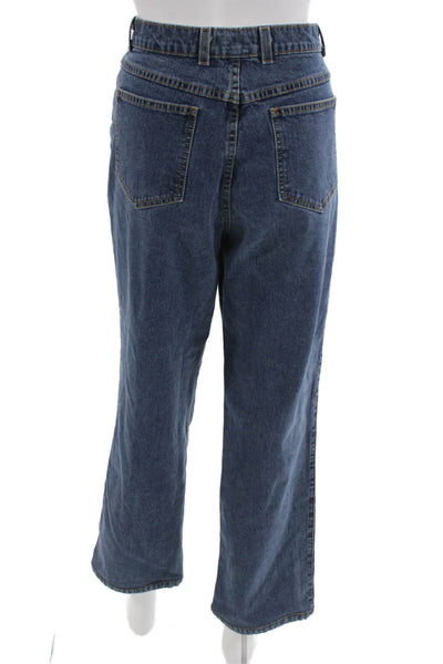 St. John Sport By Marie Gray Women Straight Jeans Dark Blue High Rise Size 12