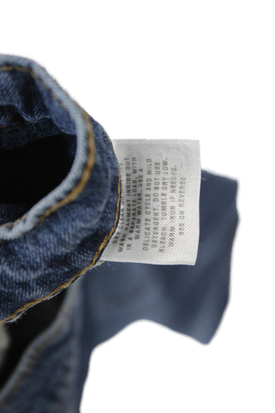 St. John Sport By Marie Gray Women Straight Jeans Dark Blue High Rise Size 12
