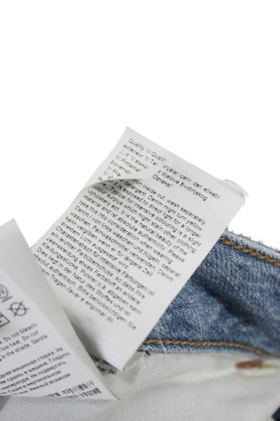 Escada Sport Womens Cropped Wide-Leg Light Blue Cotton Jeans Size 40