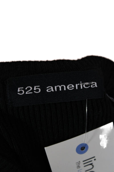 525 America Womens Pullover Sweater Black Long Sleeve Round Neck Size XS