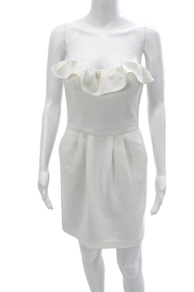 Mark & James by Badgley Mischka Women Sheath Mini Dress White Sleeveless Size 4