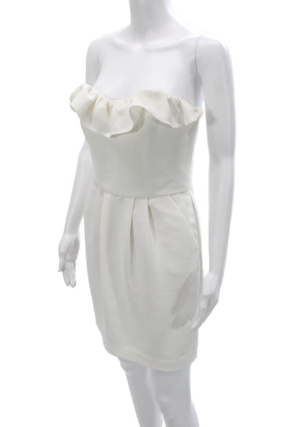 Mark & James by Badgley Mischka Women Sheath Mini Dress White Sleeveless Size 4