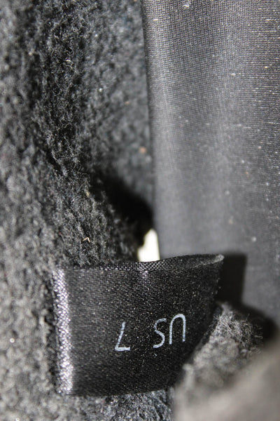 Roam Womens Slip On Platform Cross Strap Slide Sandals Black Size 7