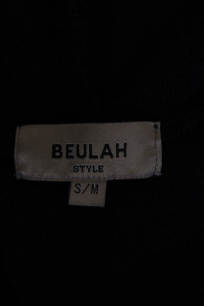 Beulah Womens Black Bohemian Tank Sleeveless 96% Cotton 4% Spandex Size S
