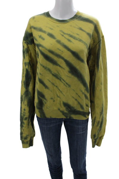 Good American Womens Army Green Pullover Sweatshirt Cotton Size 3