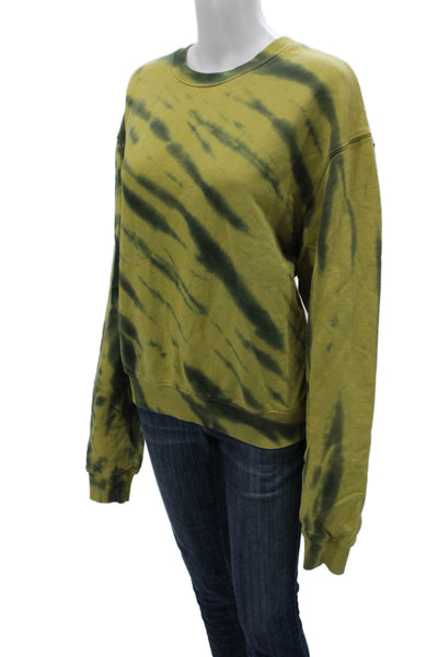 Good American Womens Army Green Pullover Sweatshirt Cotton Size 3