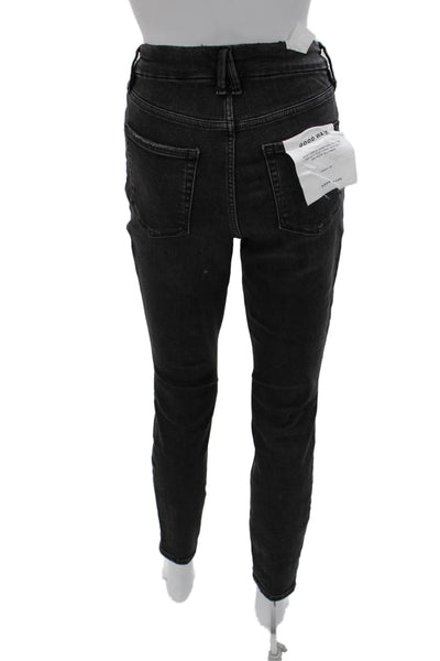 Good American Women Ankle Skinny Black Jeans Size 29