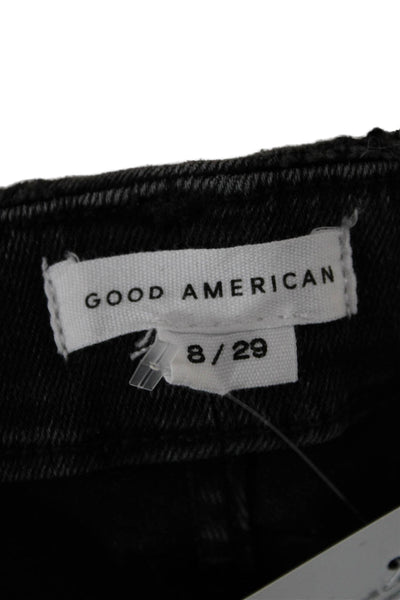 Good American Women Ankle Skinny Black Jeans Size 29