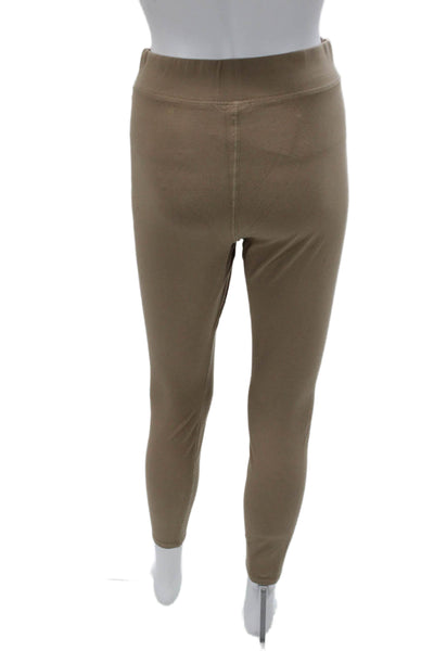 Good American Women Ankle Leggings Beige Cotton Elastane Size 2