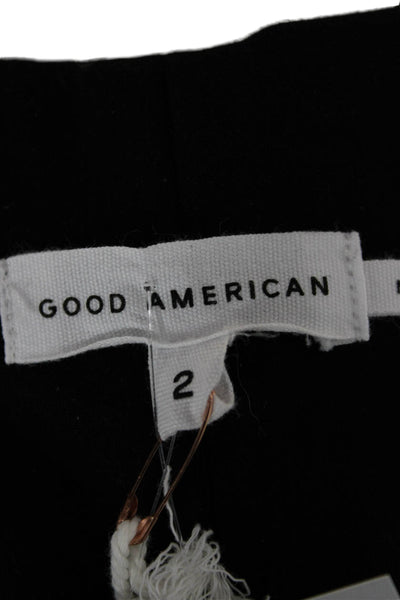 Good American Women Ankle Jeggings Black Zip Size 2