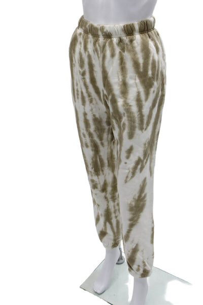 Good American Women Jogger Sweatpants Beige Cotton Size 2