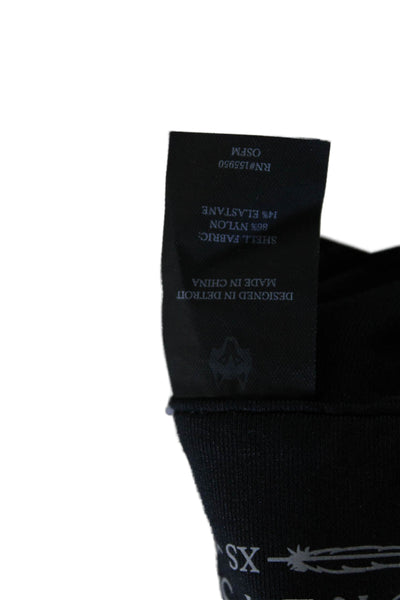 Greyson Women Black Merino Wool Mock Neck Short Sleeve Polo Size XS