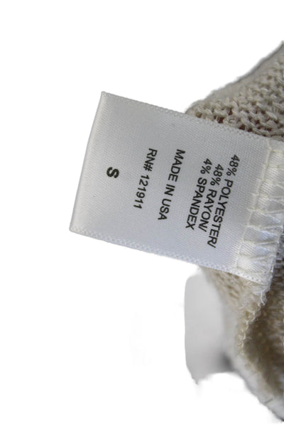 LNA Womens Beige Pullover Sweater Crew Neck Long Sleeve Size S