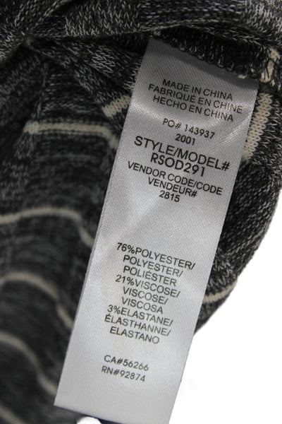 Splendid Women Striped Tank Dress Dark Gray Mid-Calf Size S