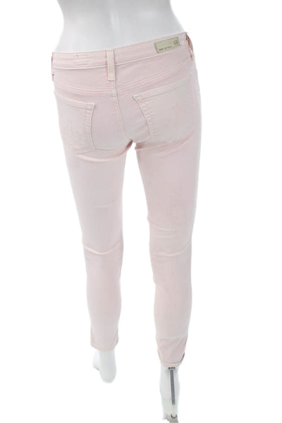 AG Womens Ankle Skinny Jeans Pink Size 26