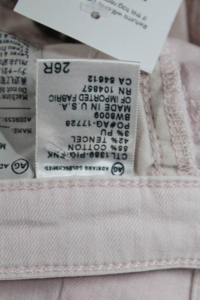 AG Womens Ankle Skinny Jeans Pink Size 26