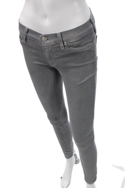 Hudson Womens Skinny Ankle Gray Jeans Button Size 26