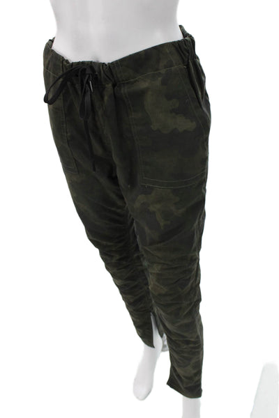 Rag & Bone Women Jogger Pants Green Camo Drawstring Size 28
