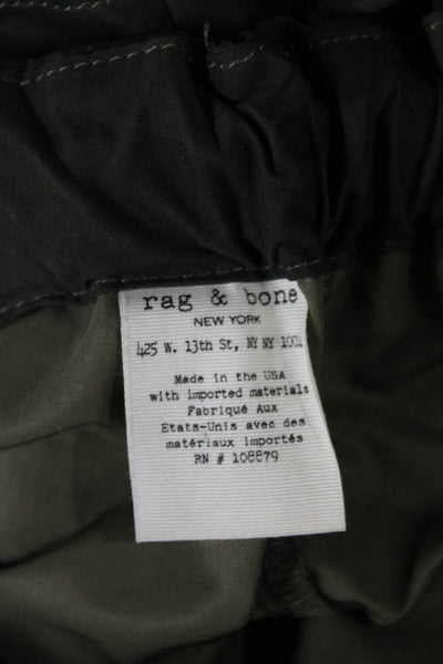 Rag & Bone Women Jogger Pants Green Camo Drawstring Size 28