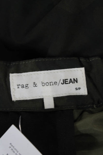 Rag & Bone Women Jogger Pants Green Camo Drawstring Size 28