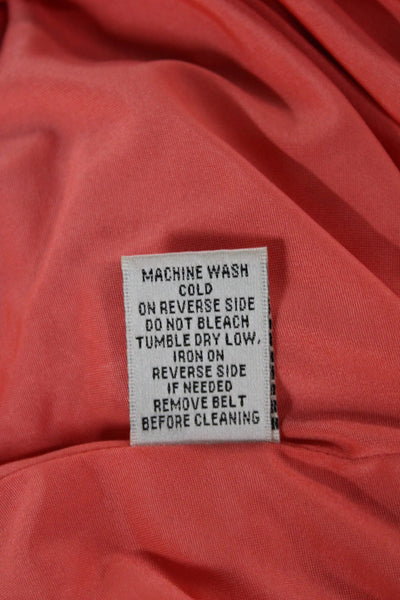 Ali Ro Womens Bodycon Tank Dress Orange Square Neck Buckle Sleeveless Size 2