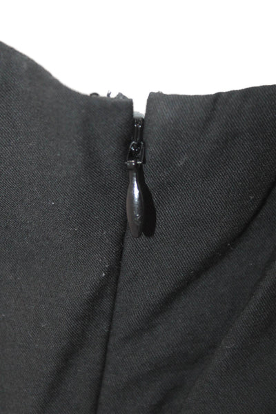 Vince Womens Black Square Neck Sleeveless Cotton Blend Jumpsuit Size 8