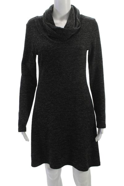 Leap of Fate Womens Dark Gray Sweater Dress Turtleneck Long Sleeve Size M