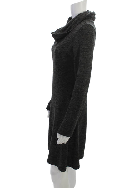 Leap of Fate Womens Dark Gray Sweater Dress Turtleneck Long Sleeve Size M