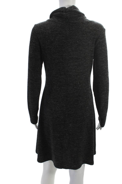Leap of Fate Womens Dark Gray Sweater Dress Turtleneck Long Sleeve Size M
