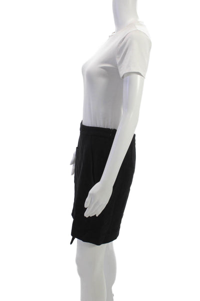 Susana Monaco Women Pleated Mini Skirt Black Size 6