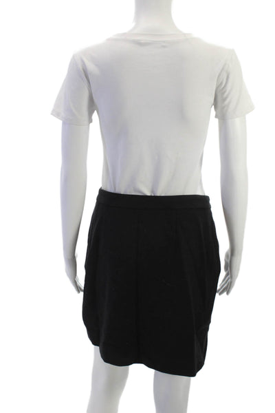 Susana Monaco Women Pleated Mini Skirt Black Size 6