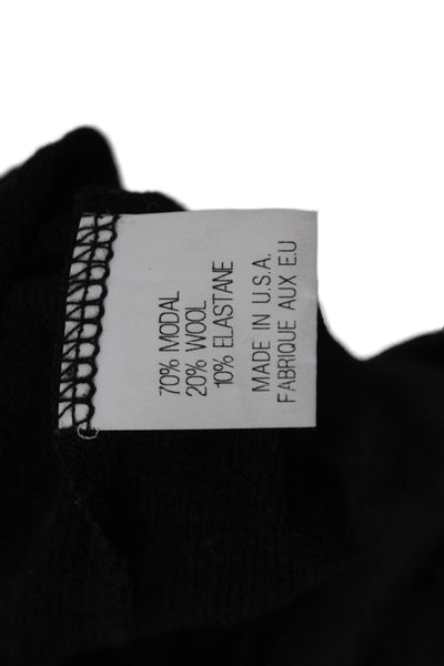 Theory Women Black Turtleneck Pullover Sweater Modal Wool Elastane Size M