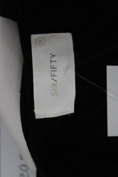 six/fifty Womens Long Sleeve Black Rayon Spandex Top Size M