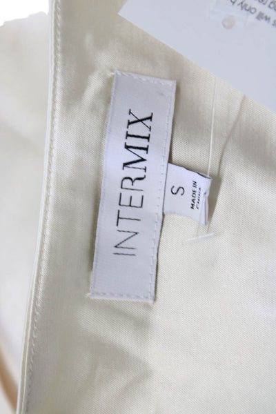 Intermix Womens Basic Sleeveless V-Neck White Blouse 94% Viscose Size S