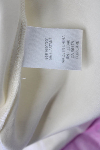 Intermix Womens Basic Sleeveless V-Neck White Blouse 94% Viscose Size S