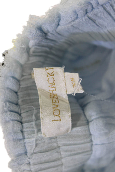 Love Shack Fancy Women Peasant Pettiskirt Light Blue Cotton Size XS