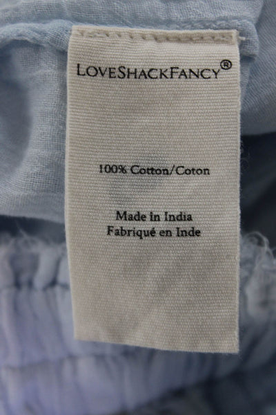 Love Shack Fancy Women Peasant Pettiskirt Light Blue Cotton Size XS