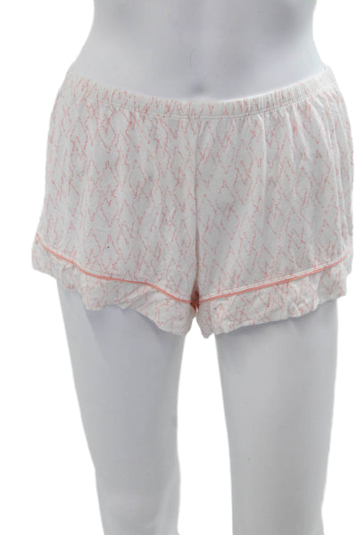 Eberjey Womens Bohemian White Modal Spandex Shorts Size M