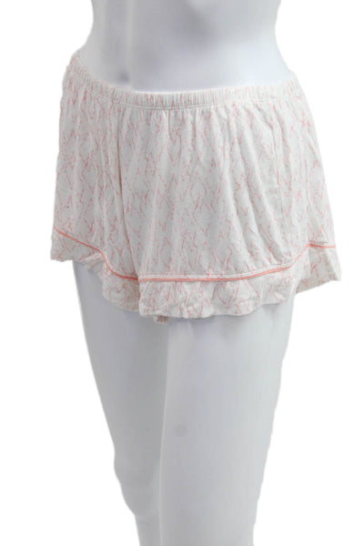 Eberjey Womens Bohemian White Modal Spandex Shorts Size M